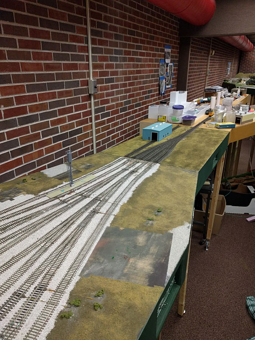 Updated scenery on yard throat section