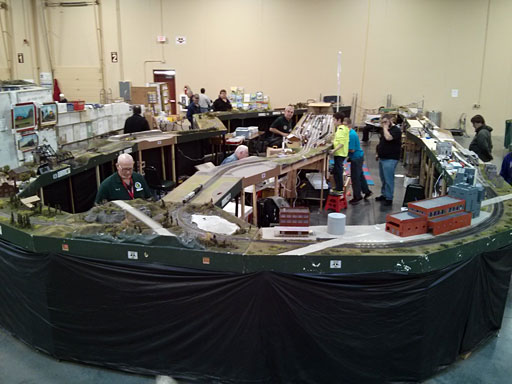 Modules on the road at the Great Train Show in Shakopee MN